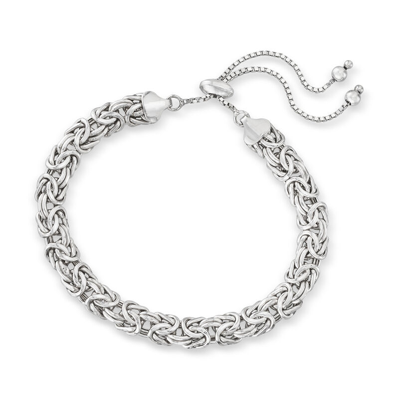 Sterling Silver Byzantine Bolo Bracelet image number 3
