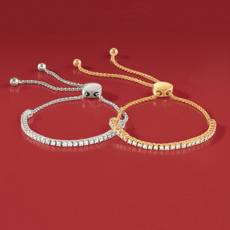 1.00 ct. t.w. Diamond Bolo Bracelet in 14kt Yellow Gold image number 5