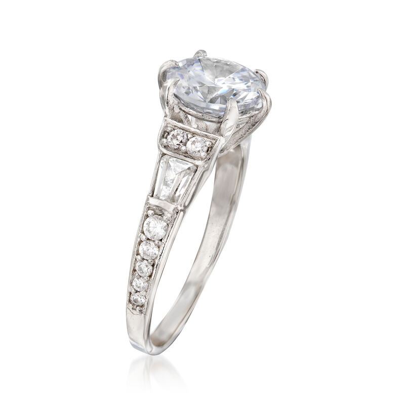2.71 ct. t.w. CZ Ring in Sterling Silver image number 2