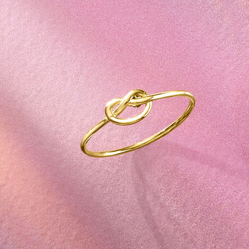 Italian 14kt Yellow Gold Love Knot Ring image number 3