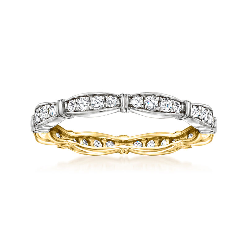 .50. ct. t.w. Diamond Ring in Sterling Silver and 18kt Gold Over Sterling image number 3