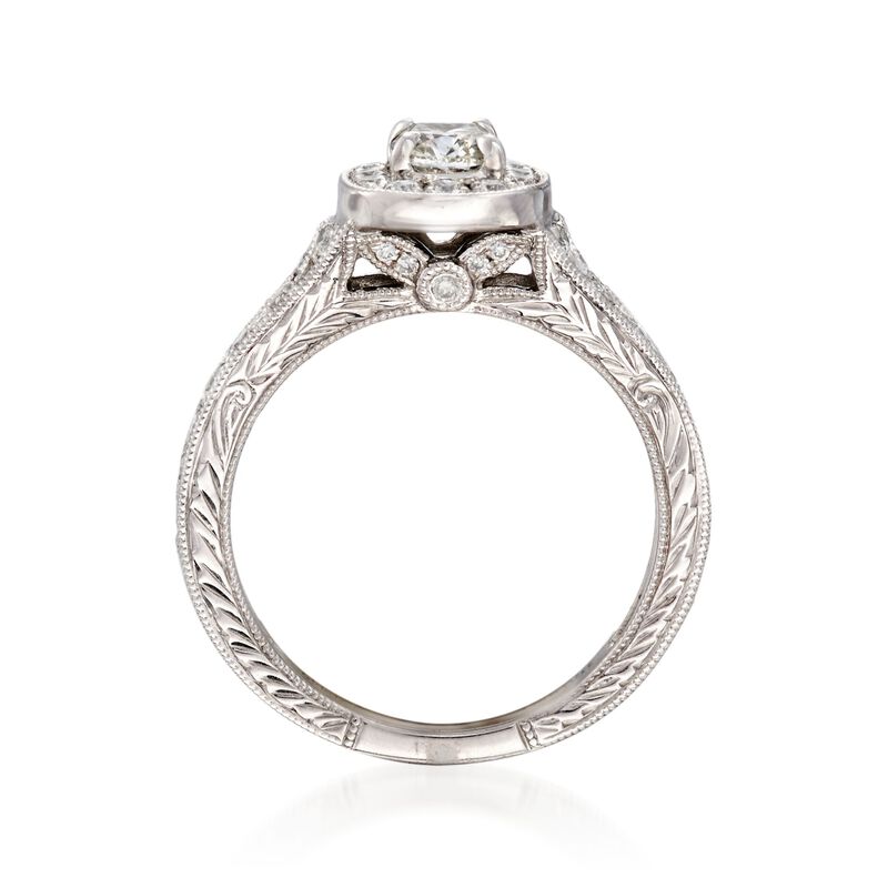 Henri Daussi .90 ct. t.w. Diamond Engagement Ring in 18kt White Gold. Size 6.5 image number 3