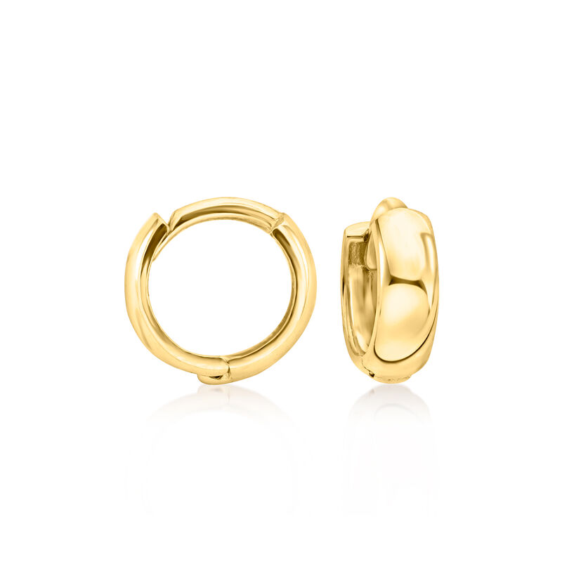 14kt Yellow Gold Huggie Hoop Earrings. 1/4&quot; image number 0