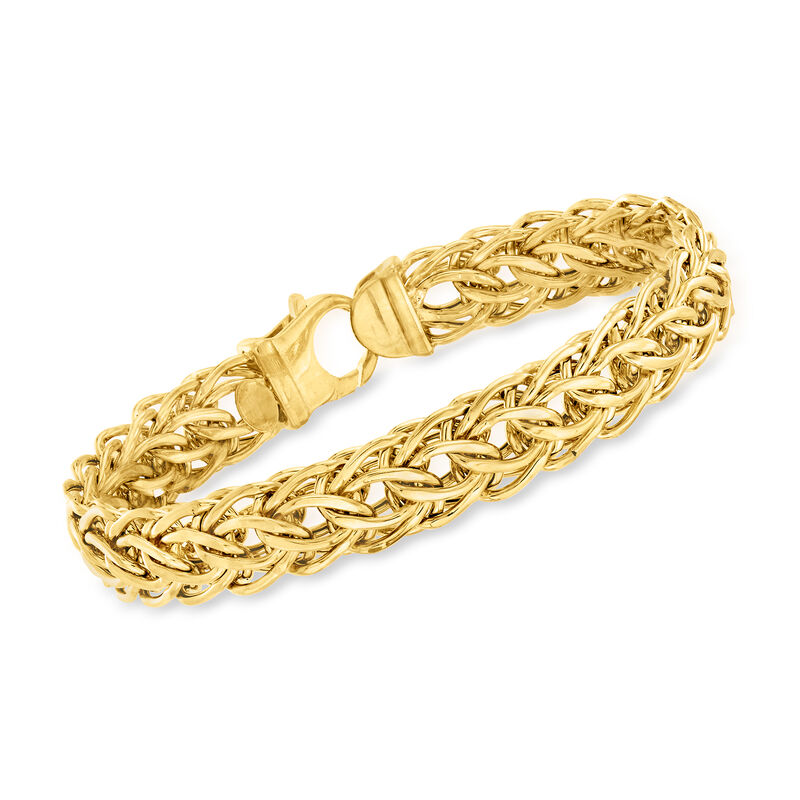 Italian 14kt Yellow Gold Cestina-Link Bracelet image number 0