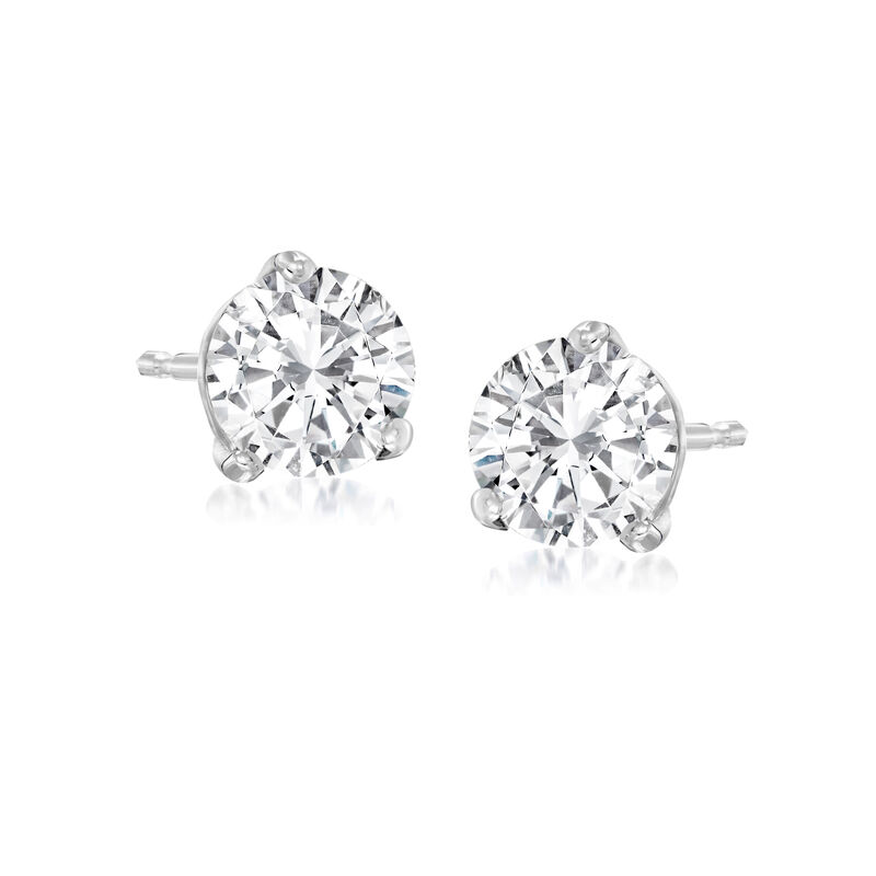 1.00 ct. t.w. Diamond Martini Stud Earrings in Platinum image number 0