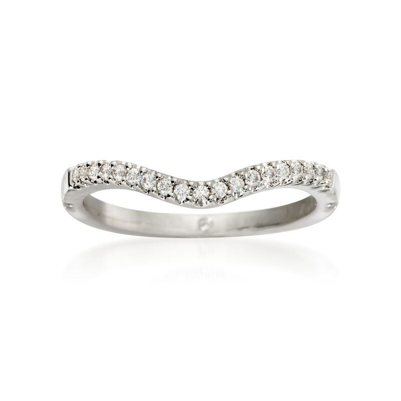 Gabriel Designs .12 ct. t.w. Diamond Wedding Ring in 14kt White Gold image number 0