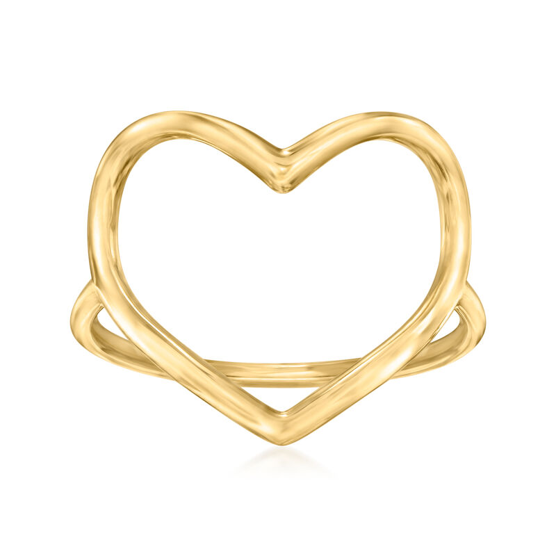 14kt Yellow Gold Heart Ring image number 0