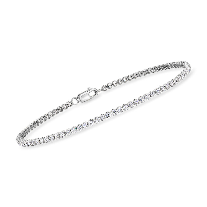 2.00 ct. t.w. Lab-Grown Diamond Tennis Bracelet in 14kt White Gold. 7&quot; image number 0