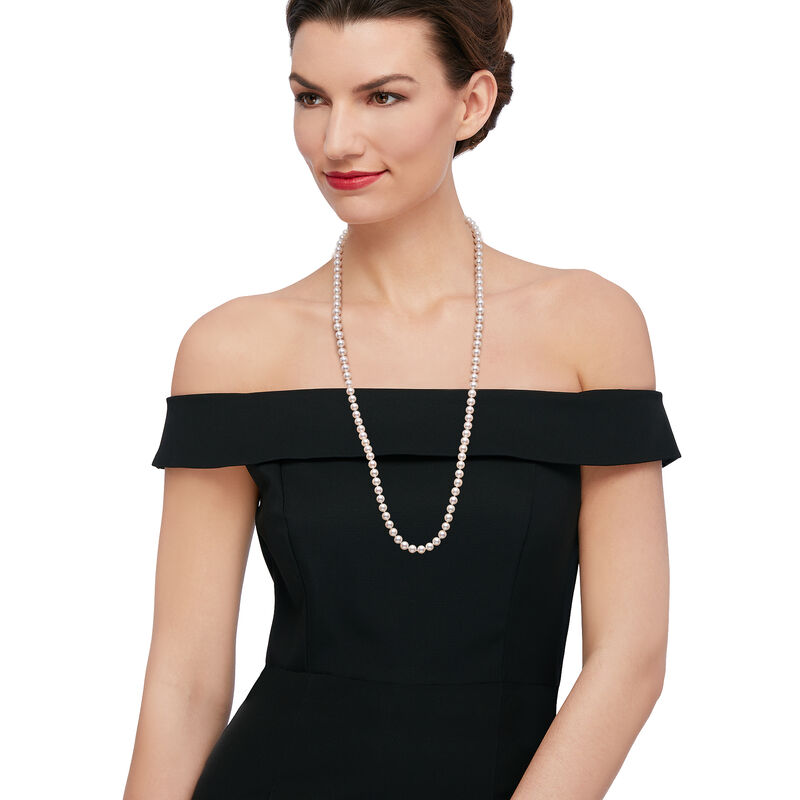 Mikimoto  &quot;Everyday Essentials&quot; 7-7.5mm 'A' Akoya Pearl Lariat Necklace in 18kt White Gold. 34&quot; image number 0