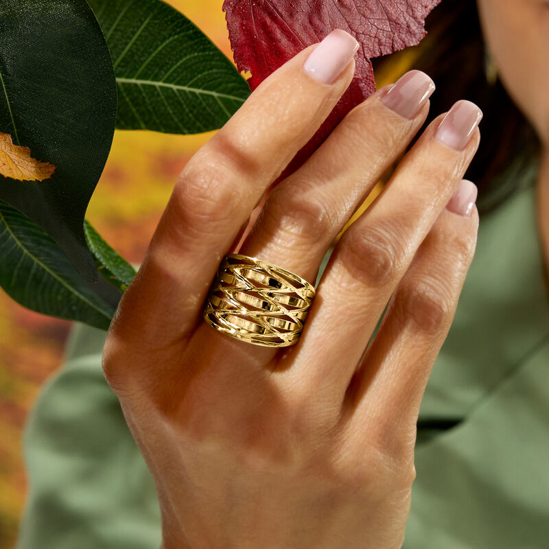 Italian 14kt Yellow Gold Crisscross Ring image number 4
