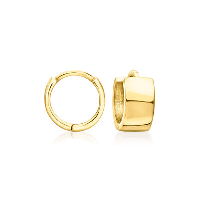18kt Gold Over Sterling Huggie Hoop Earrings