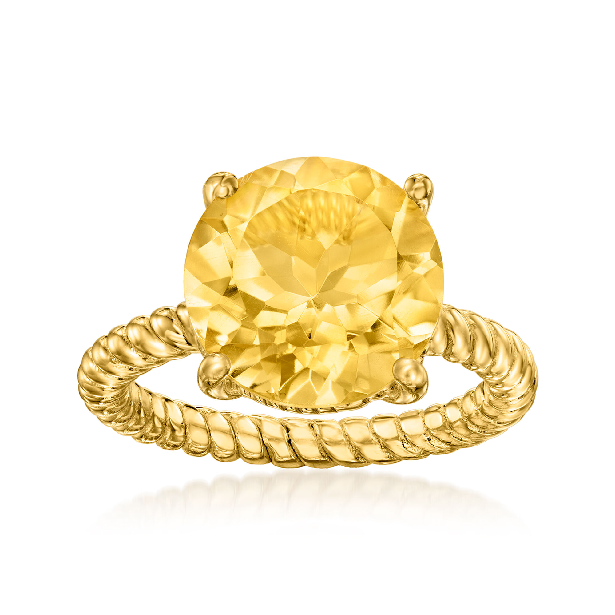 6.75 Carat Citrine Ring in 18kt Gold Over Sterling | Ross Simons
