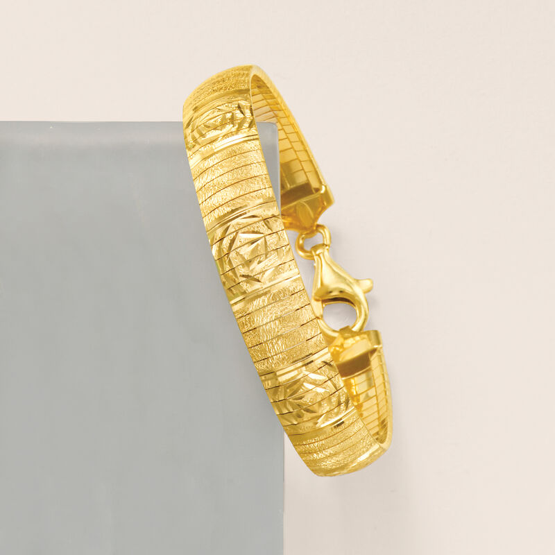 Italian 18kt Gold Over Sterling Cleopatra-Design Bracelet image number 2