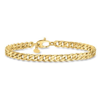 Italian 5mm 14kt Yellow Gold Curb-Link Bracelet