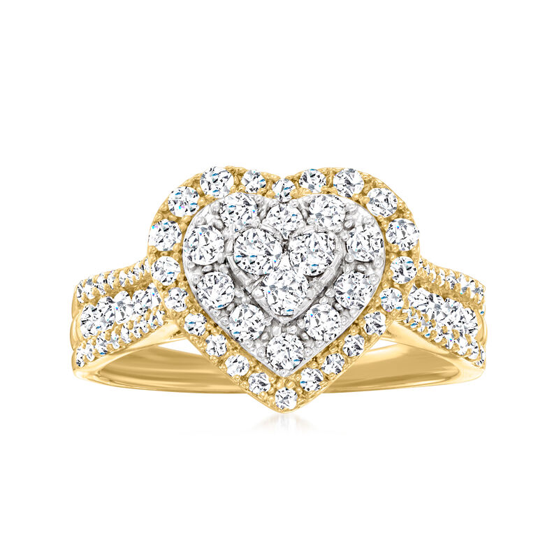 .98 ct. t.w. Diamond Heart Ring in 14kt Yellow Gold image number 0