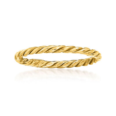 18kt Yellow Gold Roped Ring