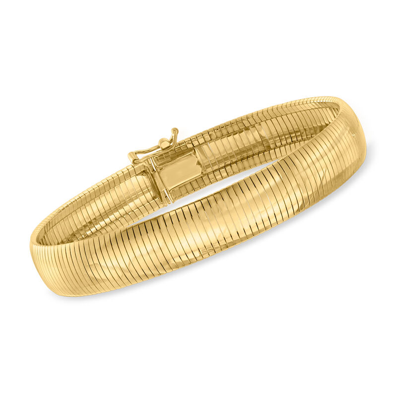Italian 18kt Gold Over Sterling Omega Bracelet image number 0