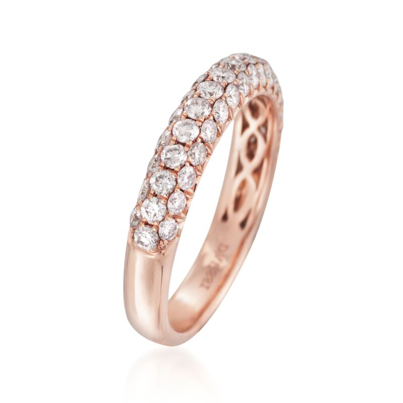 Henri Daussi 1.00 ct. t.w. Diamond Band in 14kt Rose Gold image number 2