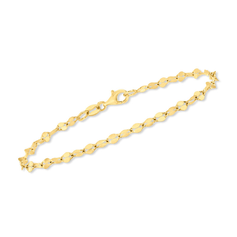 Italian 18kt Gold Over Sterling Jewelry Set: Five Chain Bracelets image number 6