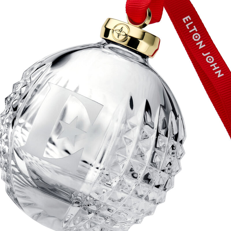 Waterford Crystal Elton John Bauble Ornament image number 1