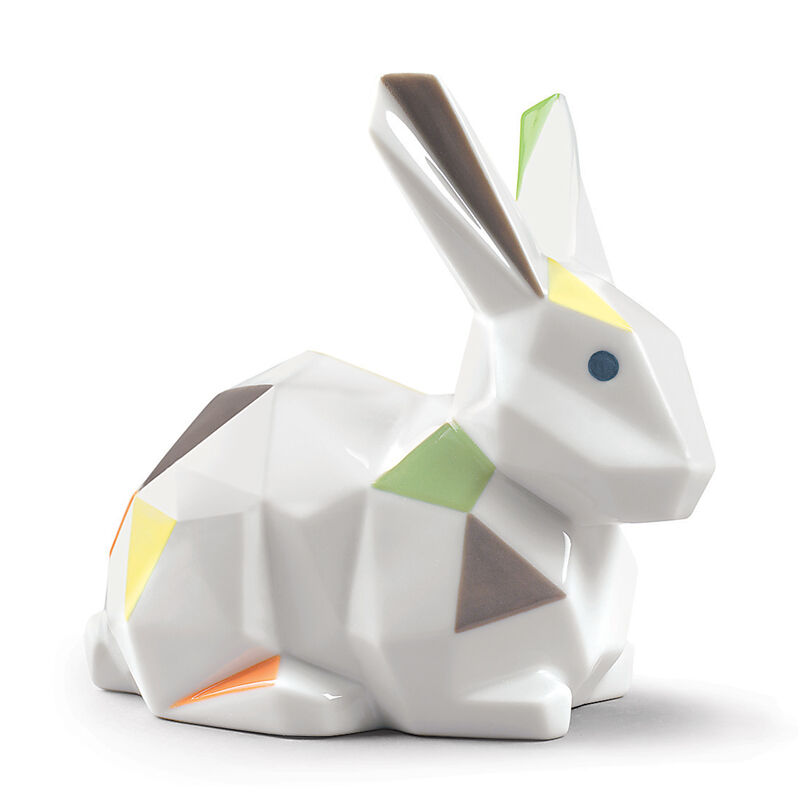 Lladro &quot;Origami&quot; Rabbit Porcelain Figurine image number 0
