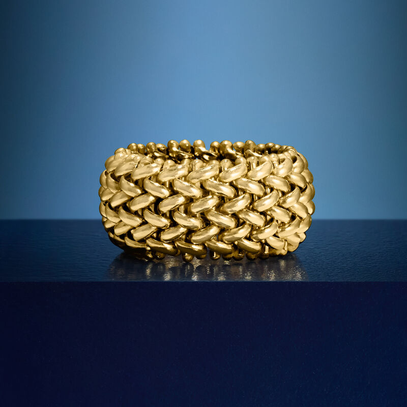 Italian 14kt Yellow Gold Riso-Link Ring image number 5