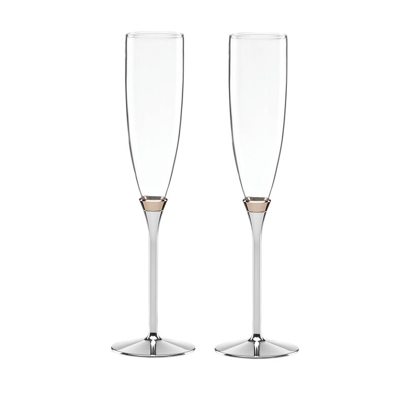 Kate Spade New York &quot;Rosy Glow&quot; Set of Two Champagne Flutes  image number 0