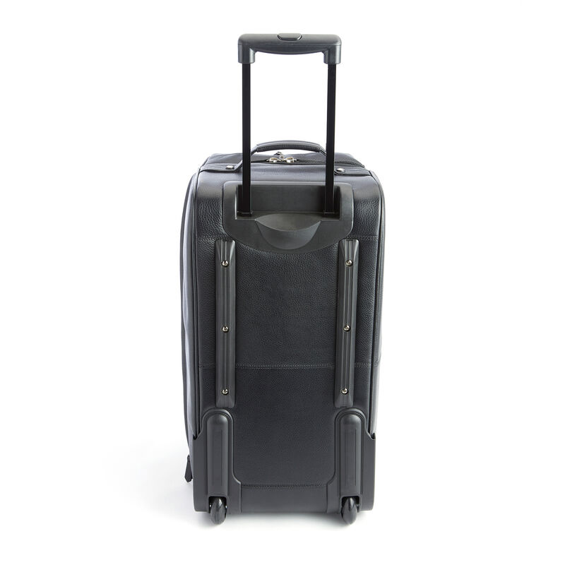 Royce "Executive Office" Black Leather Rolling Suitcase image number 1