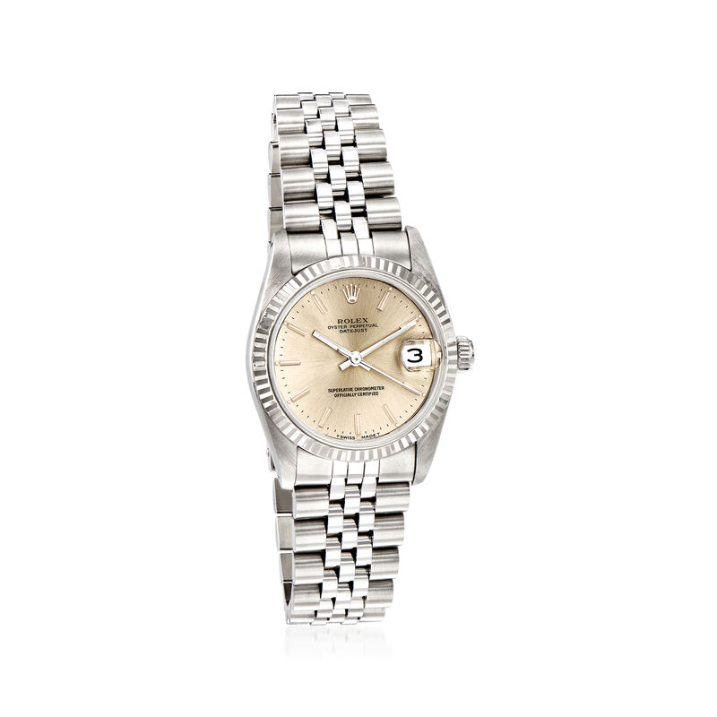 Pre-Owned Rolex Datejust Women's 31mm Automatic Stainless Steel and 18kt White Gold image number 0