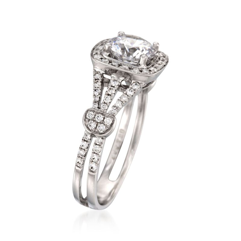 Simon G. .39 ct. t.w. Diamond Engagement Ring Setting in 18kt White Gold image number 2