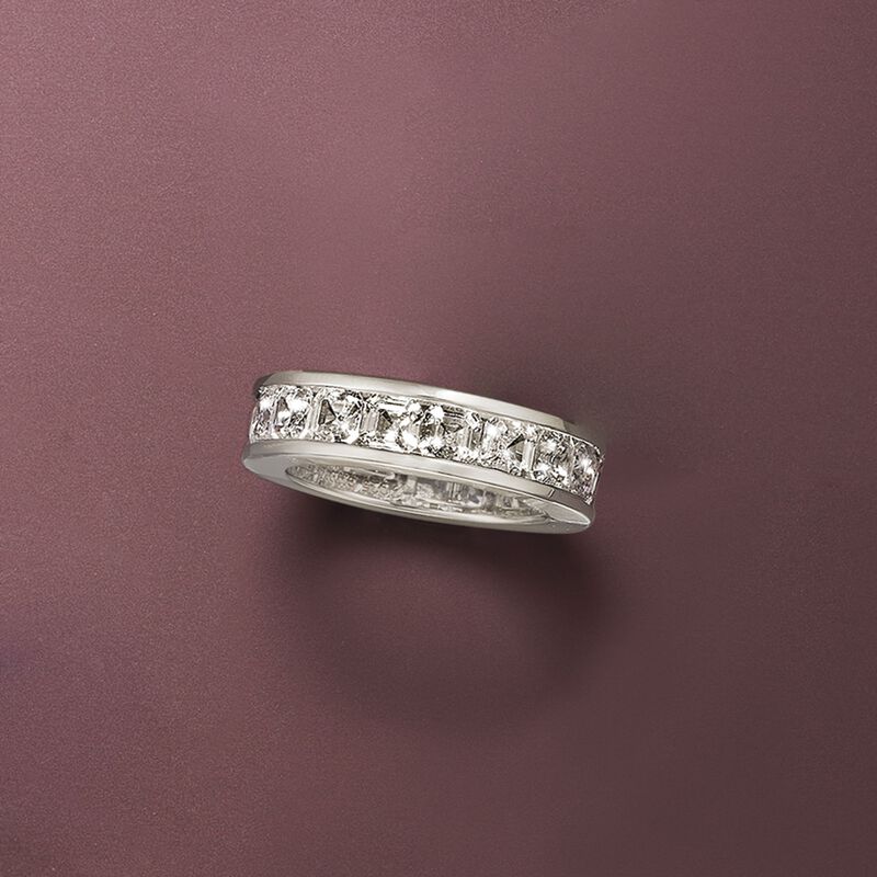 5.15 ct. t.w. CZ Eternity Band in Sterling Silver image number 3