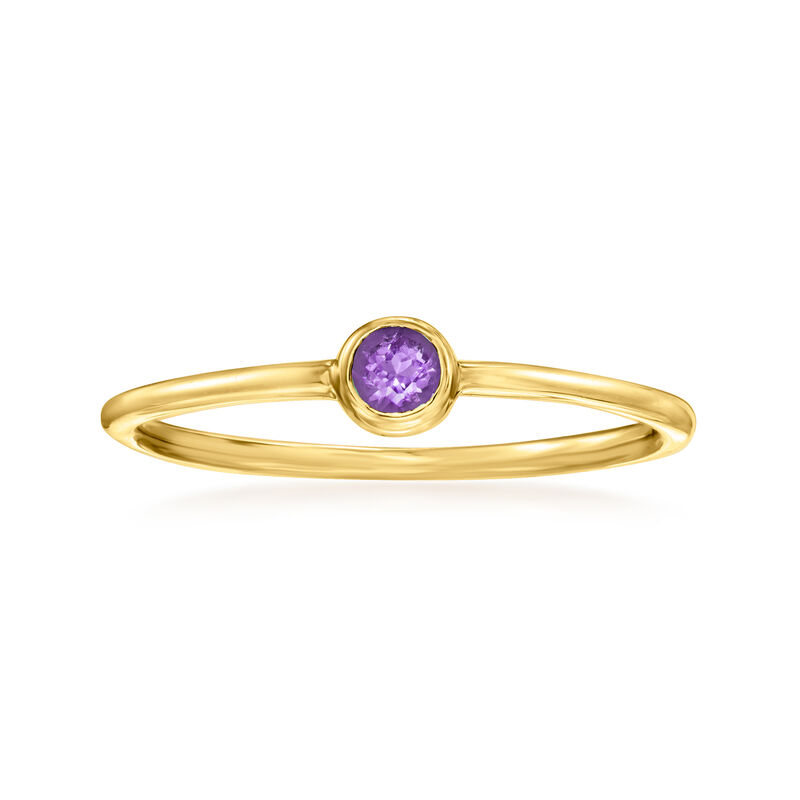Amethyst-Accented Ring in 14kt Yellow Gold image number 0