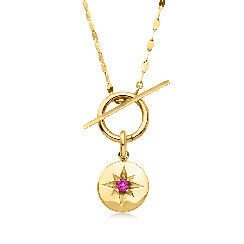 Italian Birthstone Starburst Charm in 10kt Yellow Gold image number 3