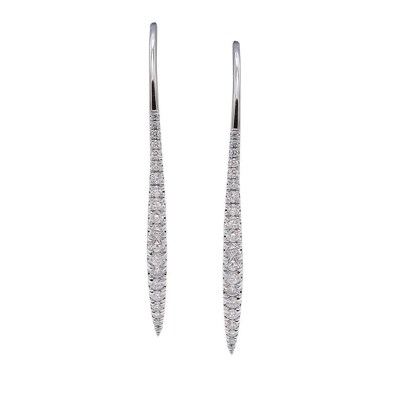 .58 ct. t.w. Diamond Linear Drop Earrings in 18kt White Gold image number 0