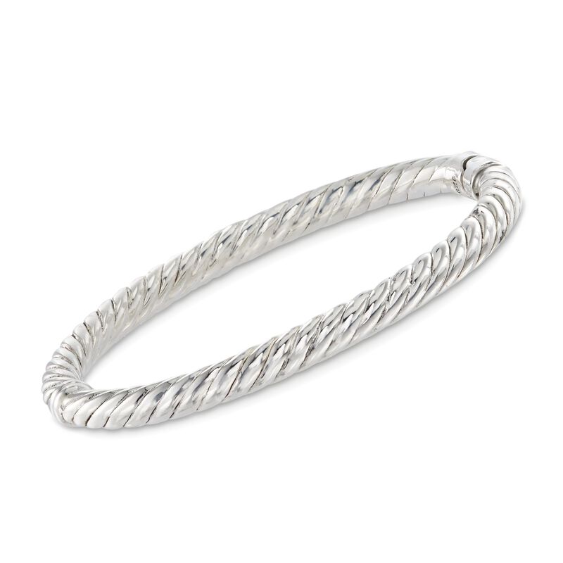 Sterling Silver Twisted Bangle Bracelet image number 0