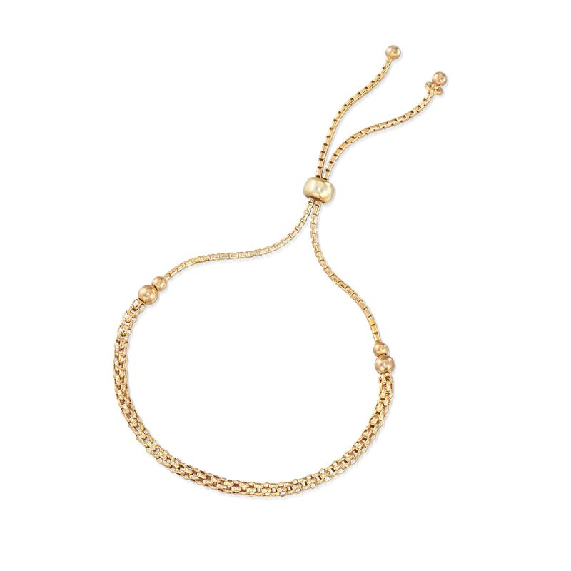 Italian 18kt Gold Over Sterling Mesh-Style Bolo Bracelet image number 3