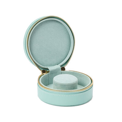 WOLF &quot;Sophia&quot; Jade Leather Mini Jewelry Zip Case