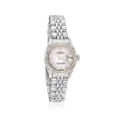 Pre-Owned Rolex Datejust Women's 26mm Automatic Stainless Steel and 18kt White Gold Watch