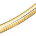 Italian 4mm 18kt Gold Over Sterling Omega Necklace