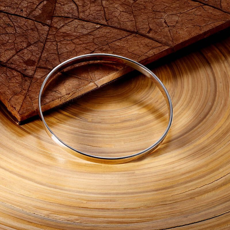 Italian Sterling Silver Stackable Bangle Bracelet image number 3