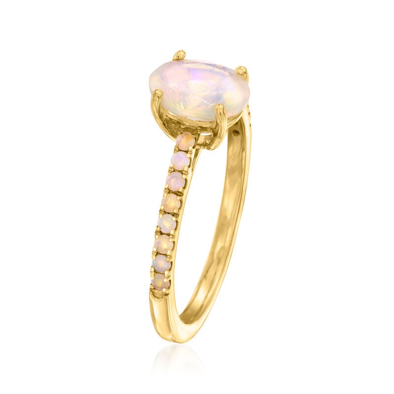 Opal Birthstone Ring in 18kt Gold Over Sterling image number 2