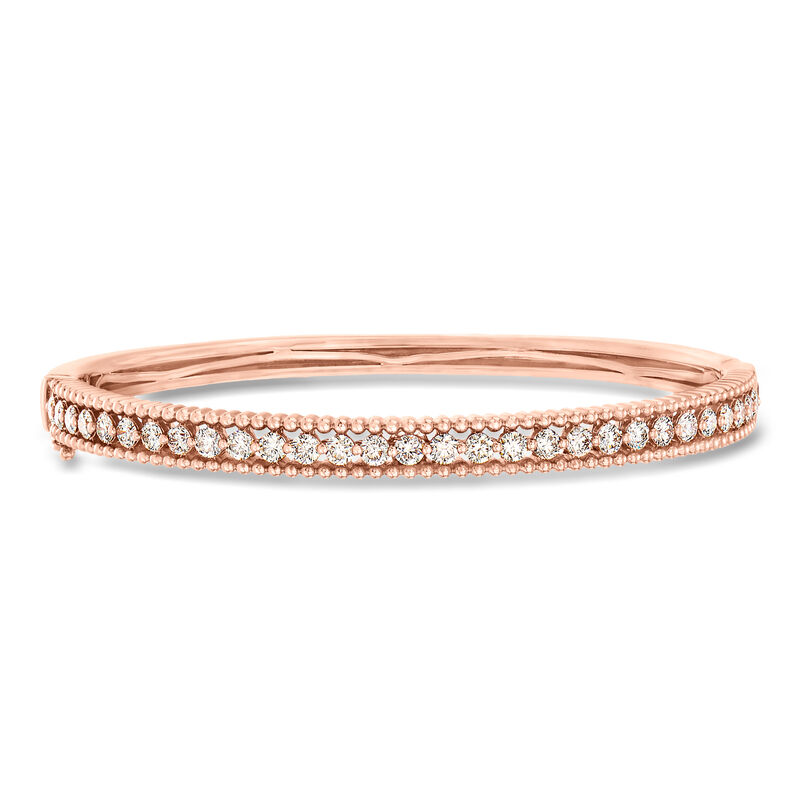 Le Vian 1.75 ct. t.w. Nude Diamond Bangle Bracelet in 14kt Strawberry Gold. 7" image number 0