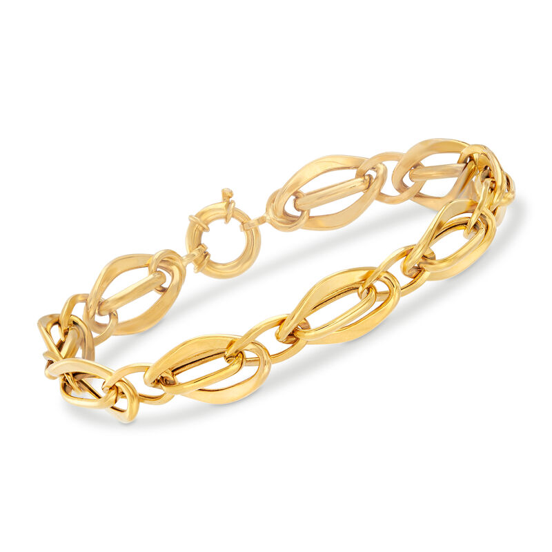 22kt Yellow Gold Interlocking-Link Bracelet image number 0