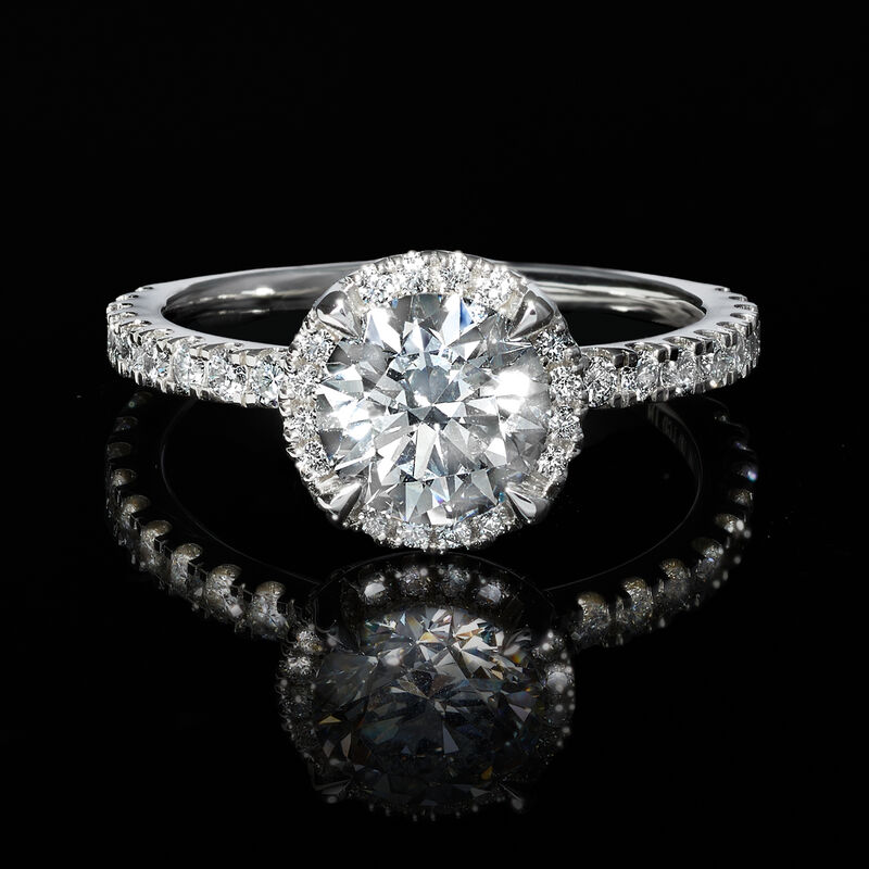 2.00 ct. t.w. Lab-Grown Diamond Halo Ring in 14kt White Gold image number 3