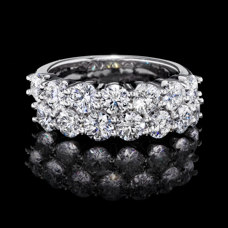 3.00 ct. t.w. Lab-Grown Diamond Two-Row Ring in 14kt White Gold image number 2