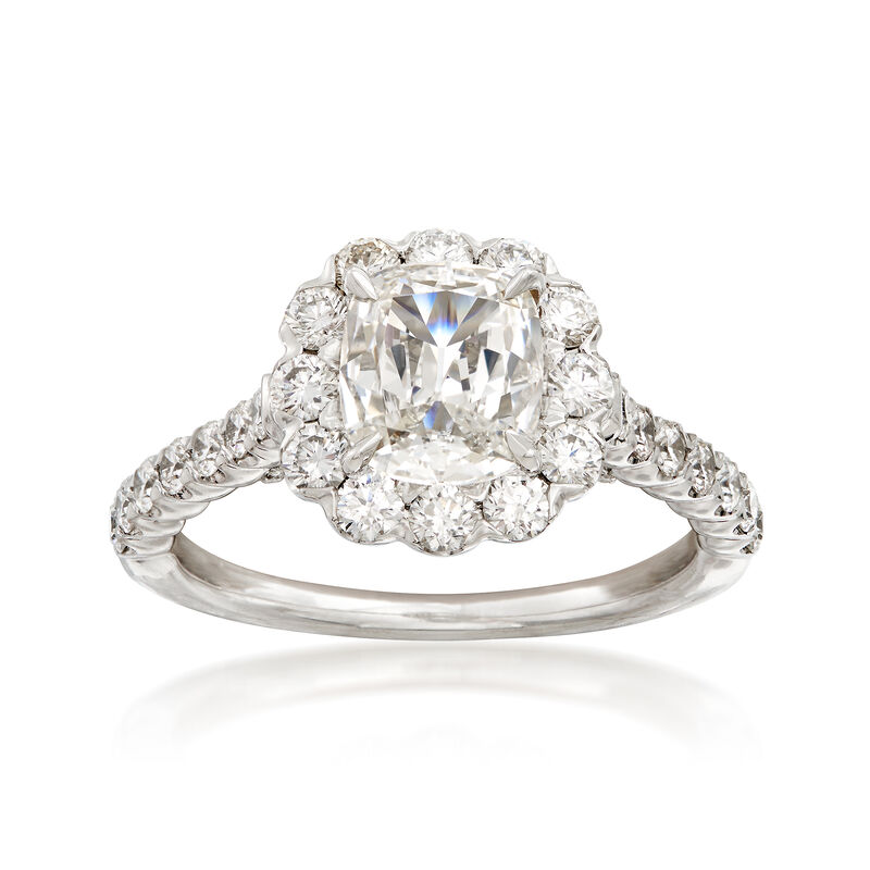 Henri Daussi 2.01 ct. t.w. Certified Diamond Engagement Ring in 18kt White Gold image number 0