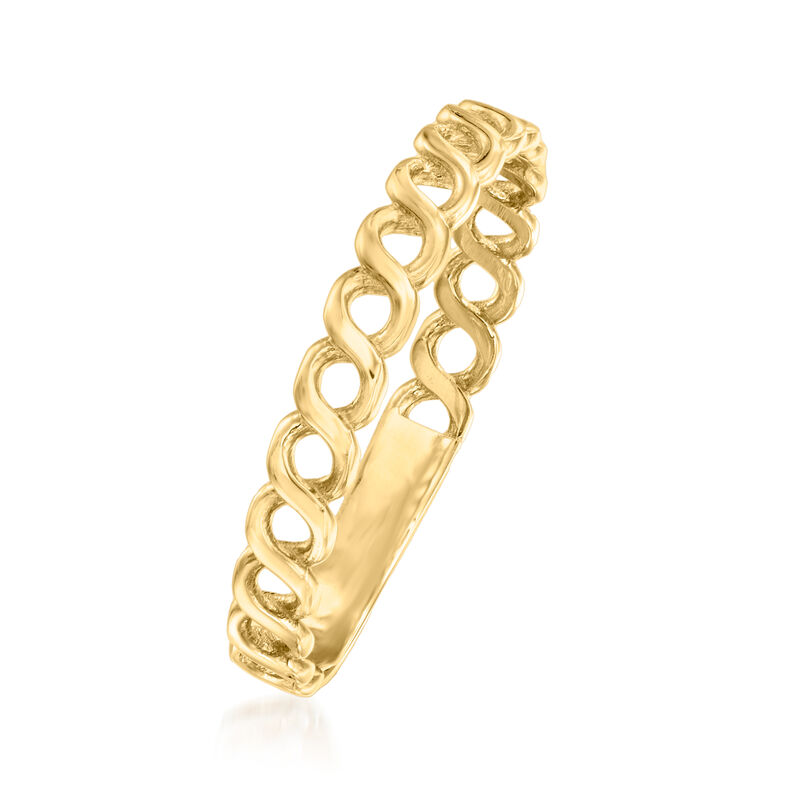10kt Yellow Gold Curb-Link Ring image number 1