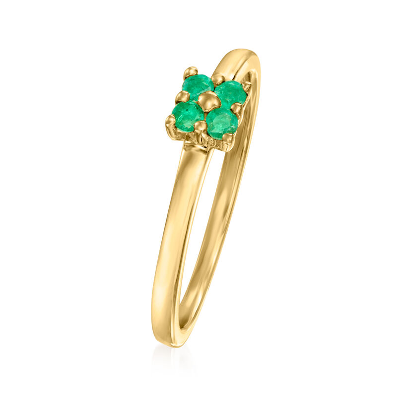 .10 ct. t.w. Emerald Ring in 14kt Yellow Gold image number 2