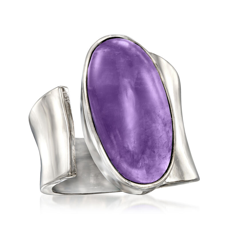 10.00 Carat Amethyst Wrap Ring in Sterling Silver image number 3