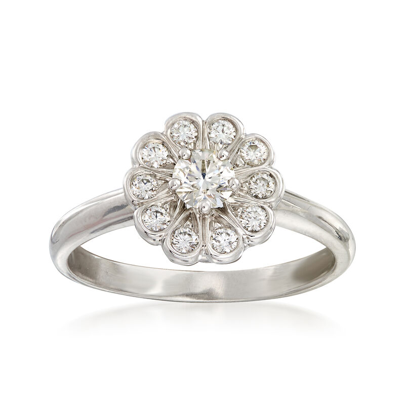 C. 1990 Vintage Tiffany Jewelry .45 ct. t.w. Diamond Cluster Ring in Platinum  image number 0